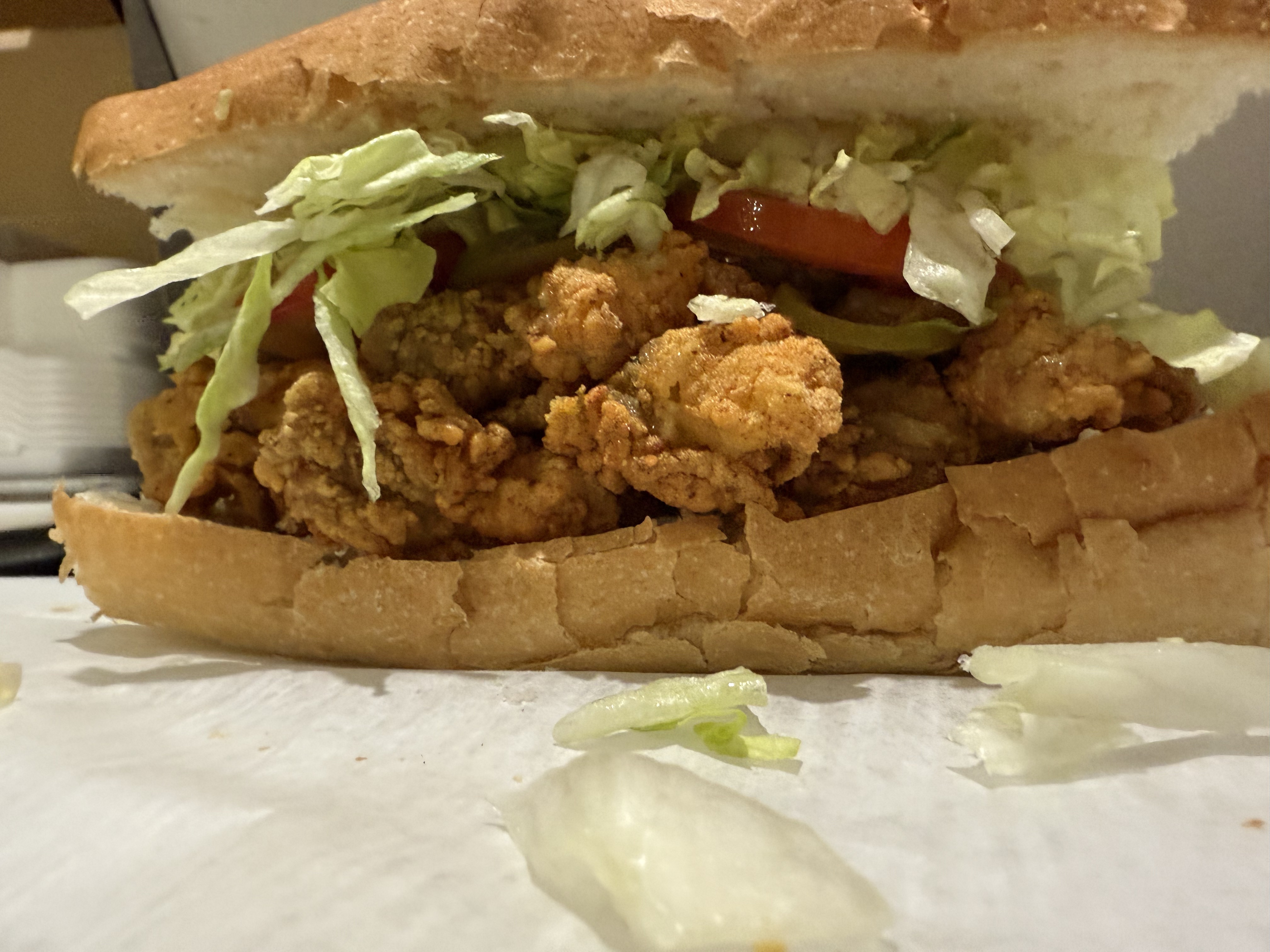 Shrimp Po'boy from Lakeview Burgers & Seafood