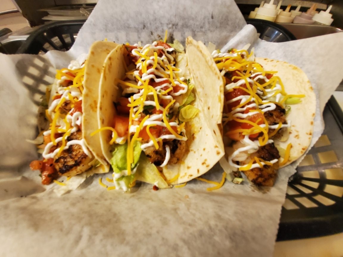 Shrimp Tacos from Lakeview Burgers & Seafood
